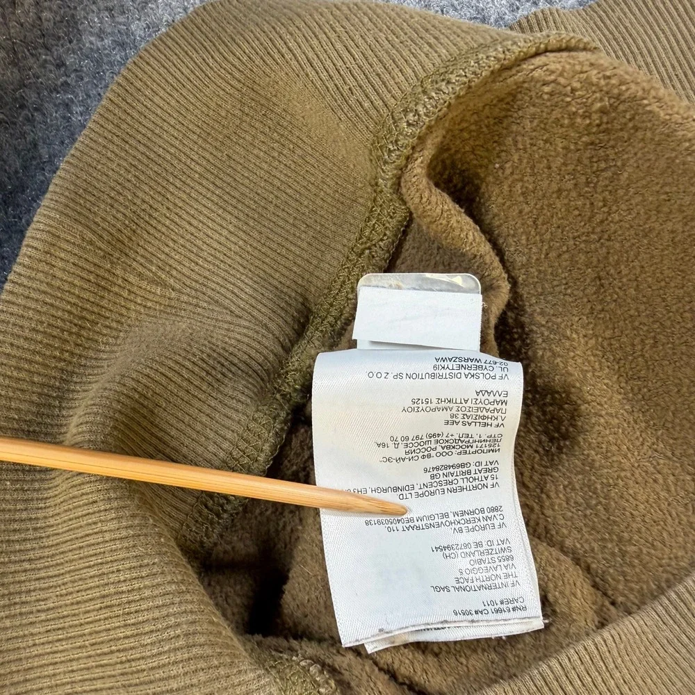 The North Face Mens Heritage Patch Crewneck Sweatshirt Brown Olive Size M #3231